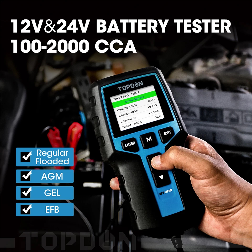TOPDON BT200 12V 24V car battery tester