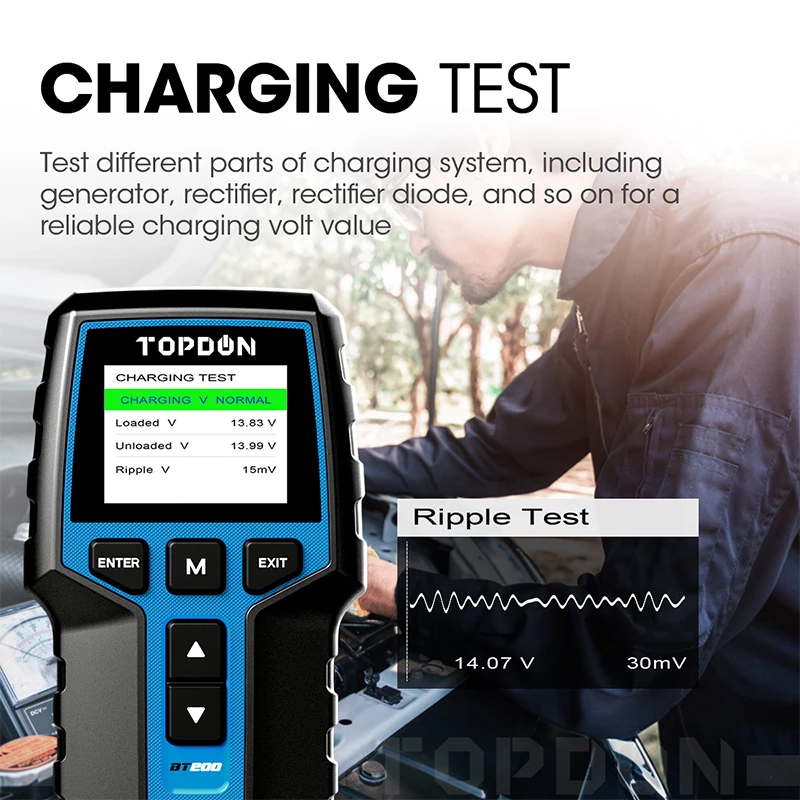 TOPDON BT200 12V 24V car battery tester