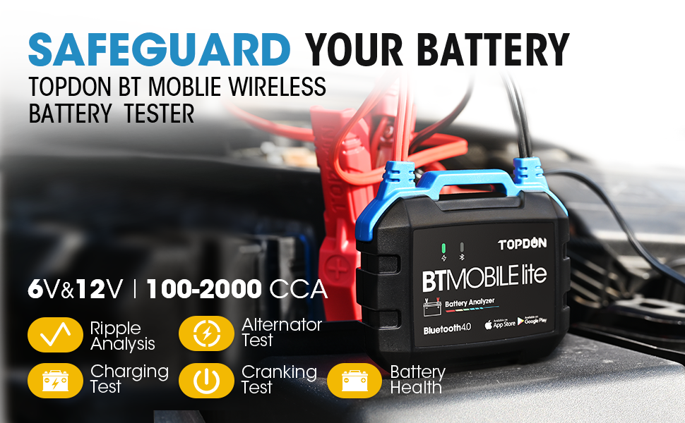 TOPDON BT Mobile Lite - Bluetooth Batterie Tester