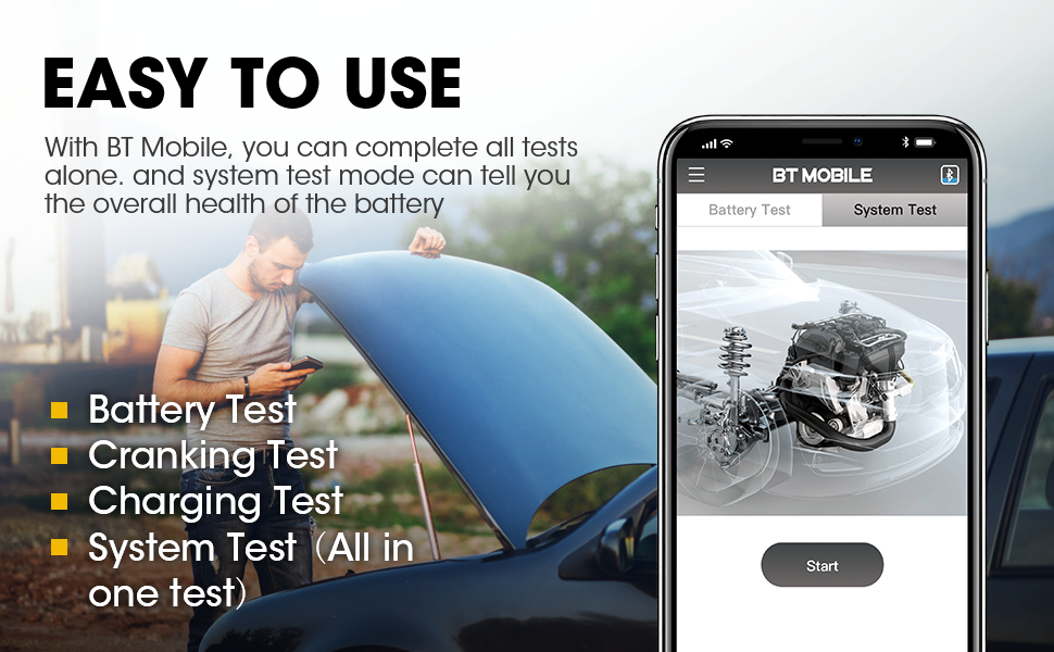 TOPDON BT Mobile Lite - Bluetooth Batterie Tester
